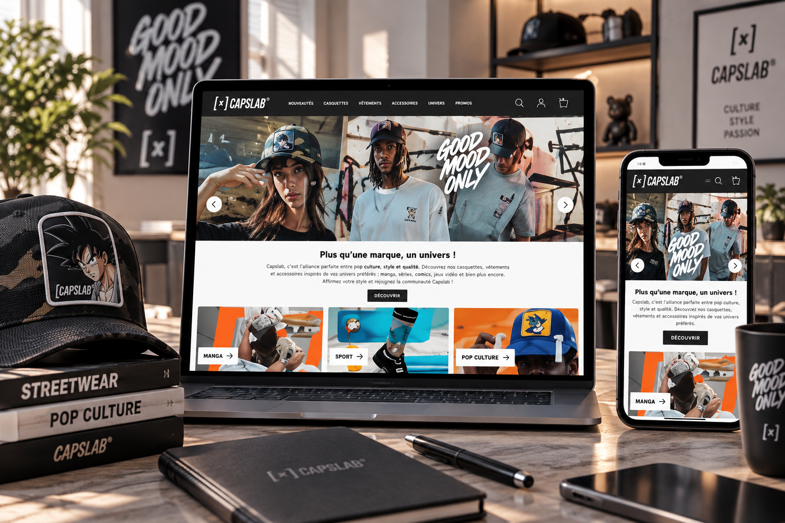 Réalisation de site e-commerce Capslab