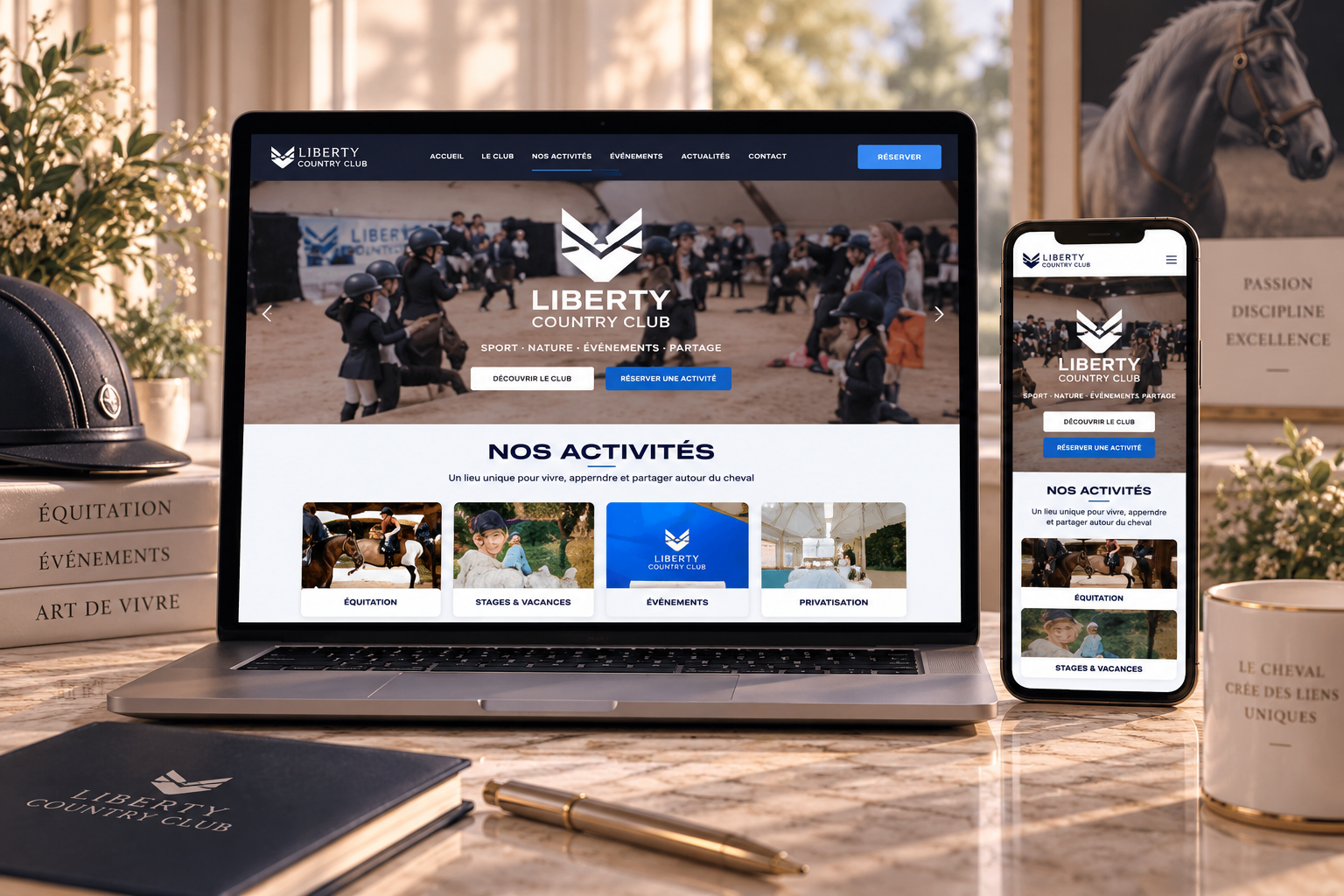 Réalisation de site web Liberty Country Club